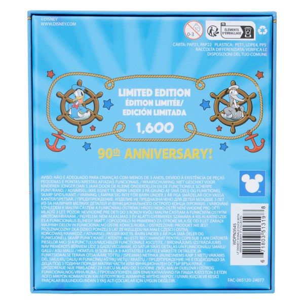 Lenticulaire verzamelspeld van 3" voor de 90e verjaardag van Donald Duck - DISNEY LOUNGEFLY