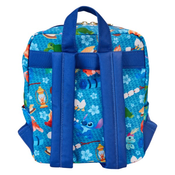 Stitch Camping Cuties Nylon Vierkante Mini Rugzak met all-over print - DISNEY LOUNGEFLY