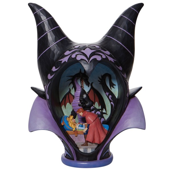 MALEFICENT HEADDRESS DIORAMA [GESIGNEERD DOOR JIM SHORE] - DISNEY TRADITIONS