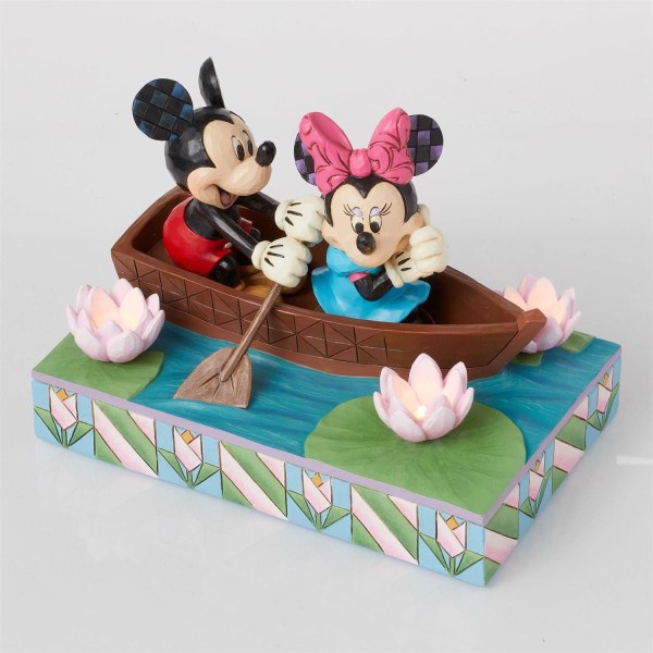 Mickey & Minnie LED Love Roeiboot - Disney Traditions