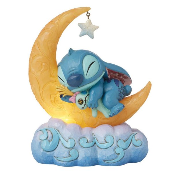 Stitch & Scrump op LED-maan - Disney Traditions Stitch