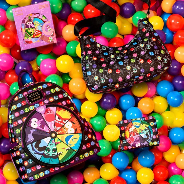 Inside Out 2 Core Memories Schoudedtas met all-over print - DISNEY LOUNGEFLY