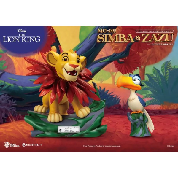 The Lion King Mastercraft Kleine Simba en Zazu - DISNEY MASTERCRAFT