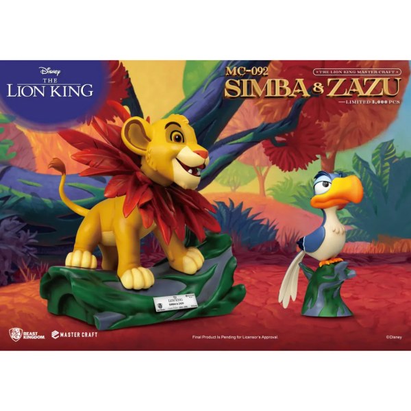 The Lion King Mastercraft Kleine Simba en Zazu - DISNEY MASTERCRAFT