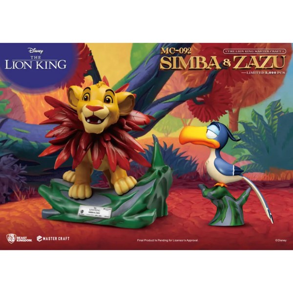 The Lion King Mastercraft Kleine Simba en Zazu - DISNEY MASTERCRAFT