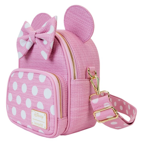 Minnie converteerbare mini Rugzak en Schoudedtas met geweven textuur - DISNEY LOUNGEFLY