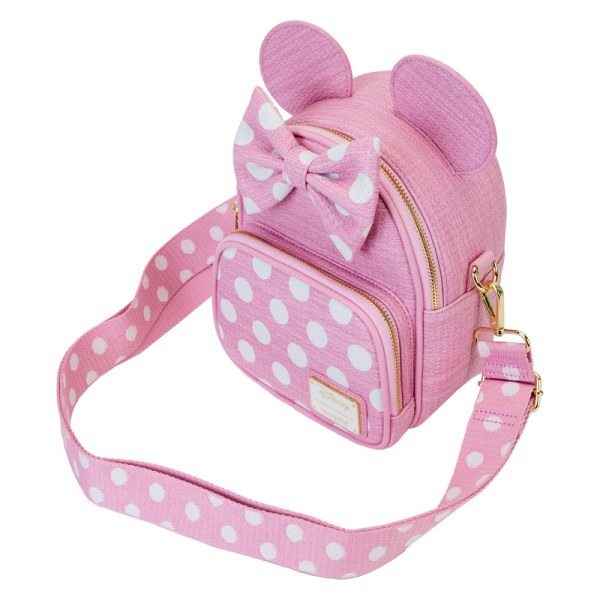 Minnie converteerbare mini Rugzak en Schoudedtas met geweven textuur - DISNEY LOUNGEFLY