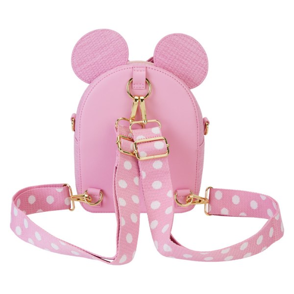 Minnie converteerbare mini Rugzak en Schoudedtas met geweven textuur - DISNEY LOUNGEFLY