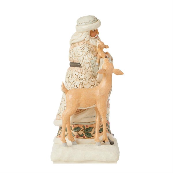 Kerstman houdt Fawn vast - JIM SHORE HEARTWOOD CREEK
