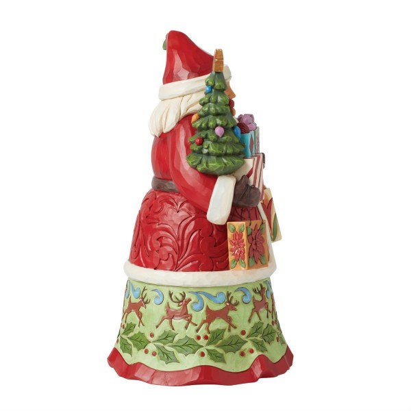 Kerstman met Tassen Beeldje - JIM SHORE HEARTWOOD CREEK