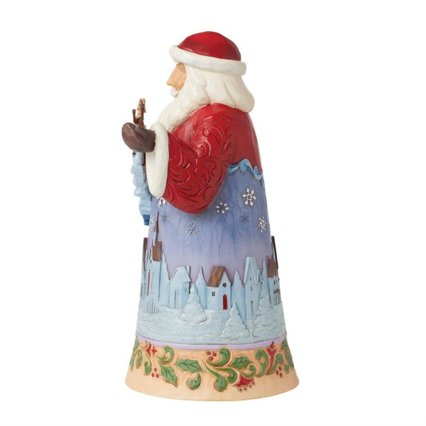 Kerstman over nachtelijke hemel beeldje - JIM SHORE HEARTWOOD CREEK