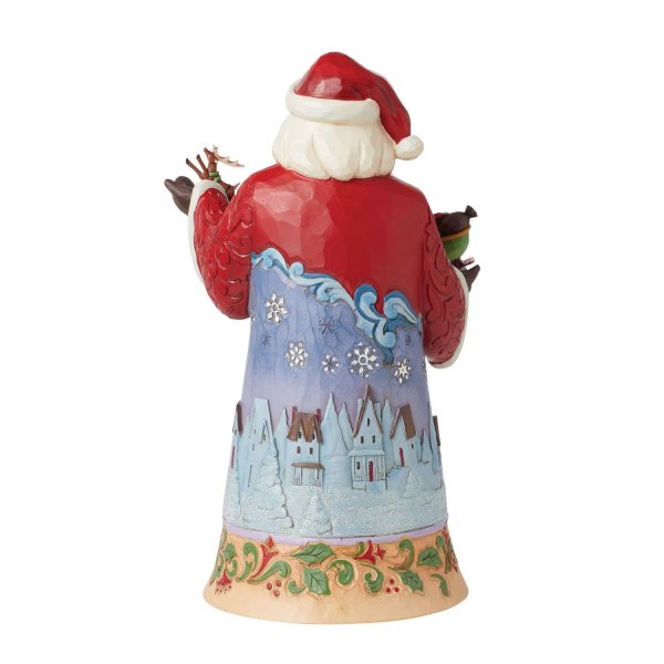 Kerstman over nachtelijke hemel beeldje - JIM SHORE HEARTWOOD CREEK