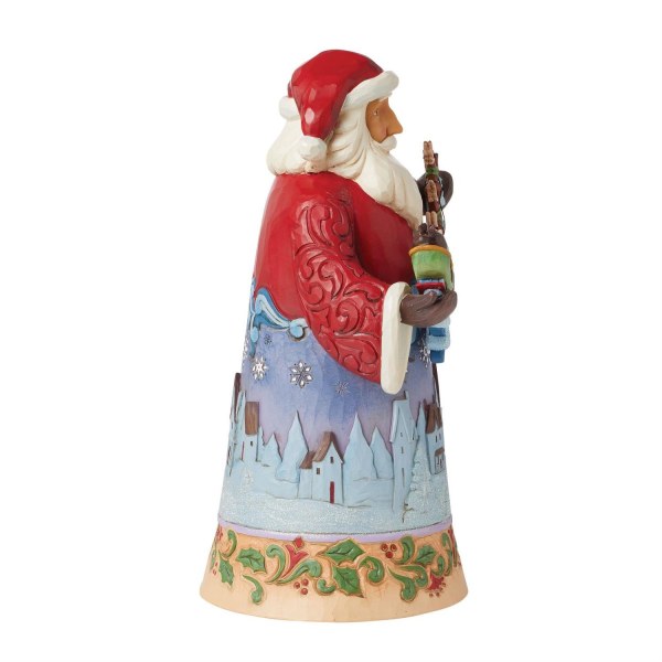 Kerstman over nachtelijke hemel beeldje - JIM SHORE HEARTWOOD CREEK