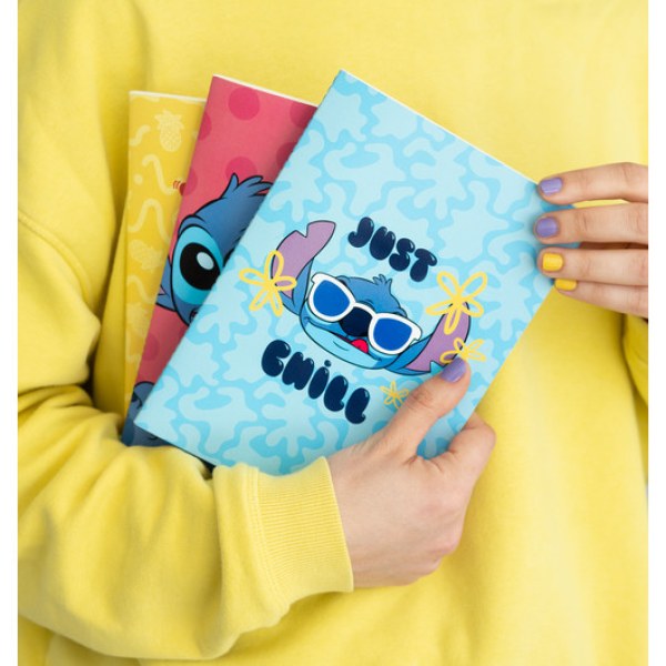 PACK 3 A5 NOTITIEBOEKJES - DISNEY STITCH TROPICAL