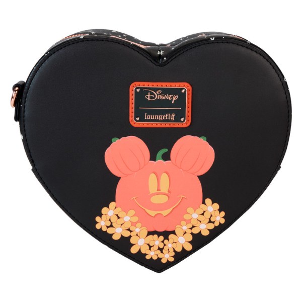 Mickey & Minnie Floral Ghost Figuur Hart Glow Schoudedtas - DISNEY LOUNGEFLY