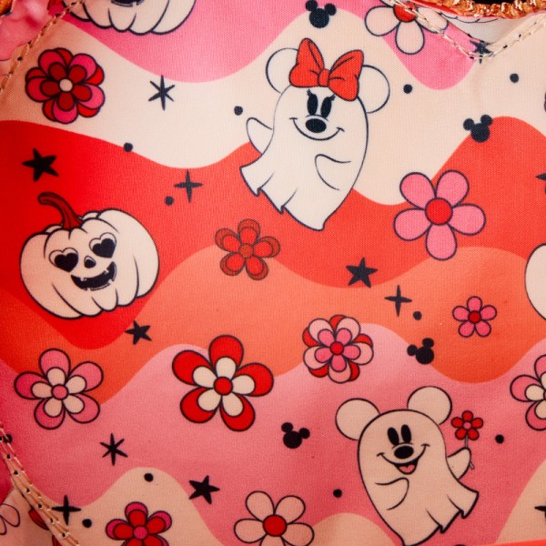 Mickey & Minnie Floral Ghost Figuur Hart Glow Schoudedtas - DISNEY LOUNGEFLY