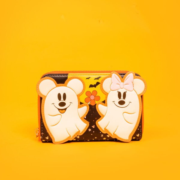 Mickey & Minnie Floral Ghost Glow-portemonnee - DISNEY LOUNGEFLY