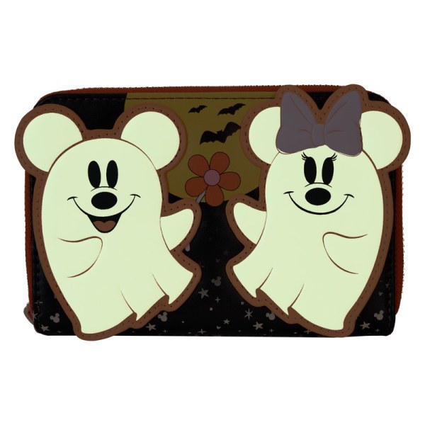 Mickey & Minnie Floral Ghost Glow-portemonnee - DISNEY LOUNGEFLY