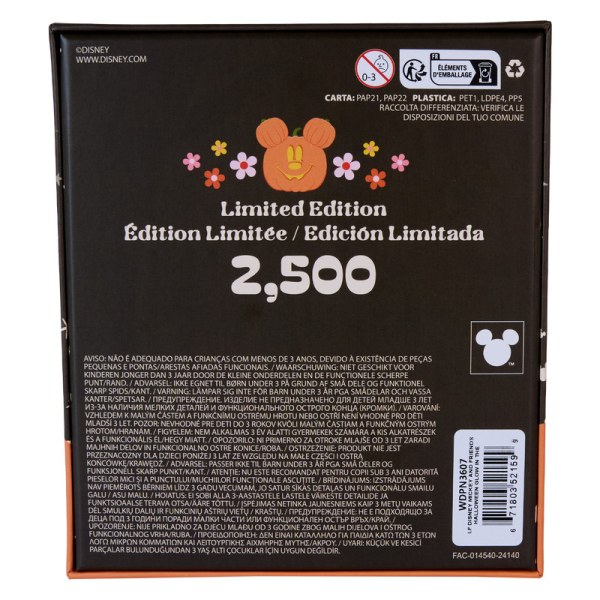 Mickey & Minnie Floral Ghost Glow Collector Box Schuifspeld - DISNEY LOUNGEFLY