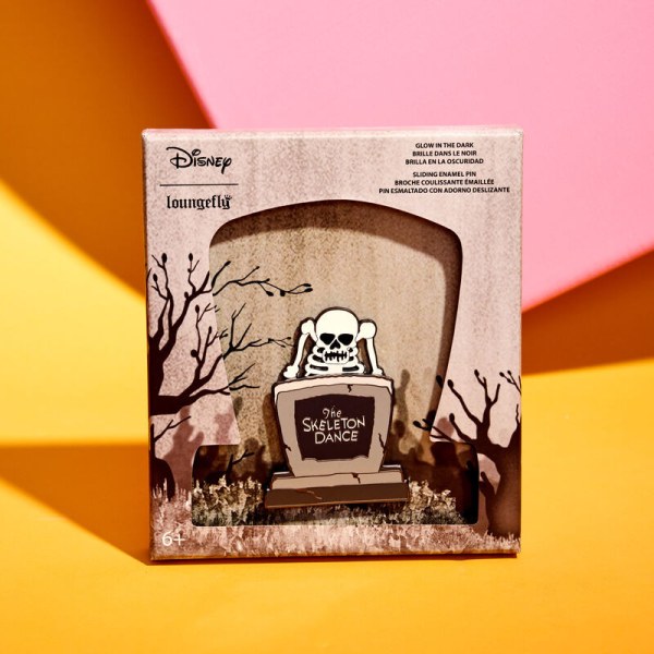 De Skeleton Dance 95th Anniversary Glow Collector Box Schuifpin - DISNEY LOUNGEFLY