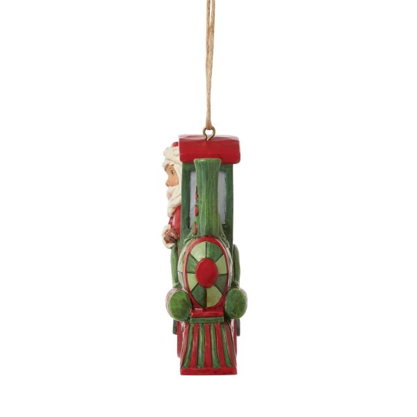 Kerstman trein ornament - JIM SHORE HEARTWOOD CREEK