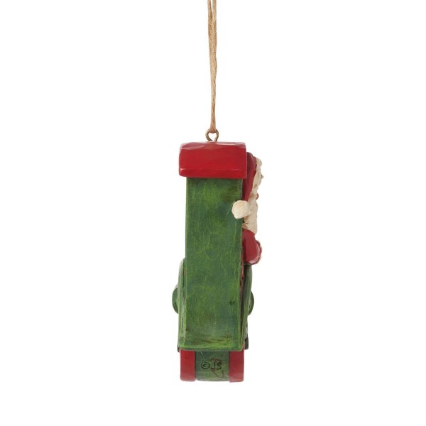 Kerstman trein ornament - JIM SHORE HEARTWOOD CREEK