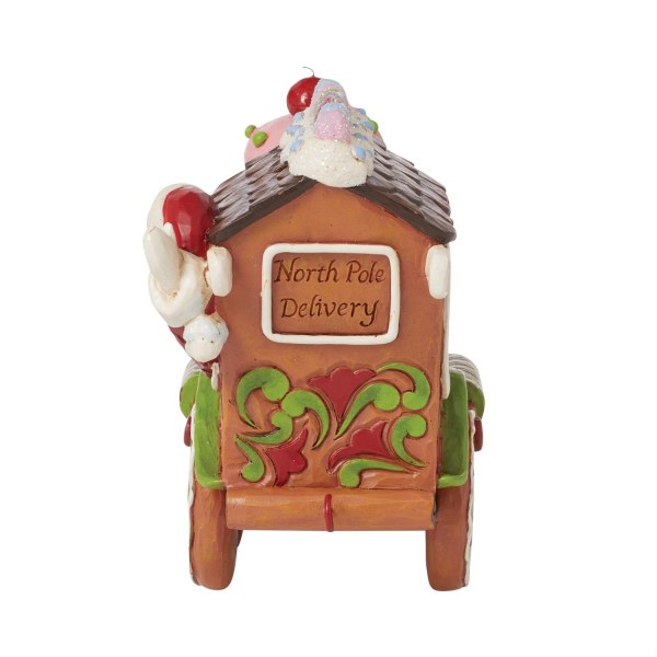 Kerstman peperkralen trein figuur - JIM SHORE HEARTWOOD CREEK