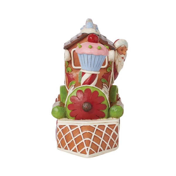 Kerstman peperkralen trein figuur - JIM SHORE HEARTWOOD CREEK