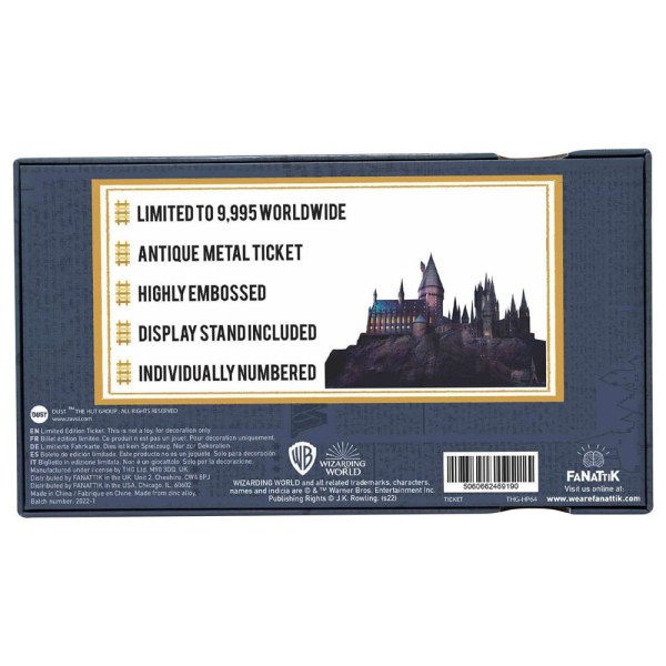 Zweinstein treinkaartje gelimiteerde editie - Harry Potter