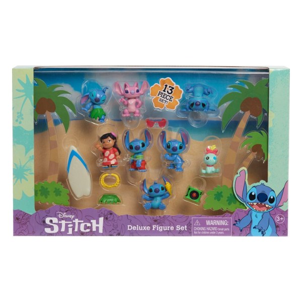 Pakket van 8 figuren Deluxe Stitch - Disney Lilo & Stitch