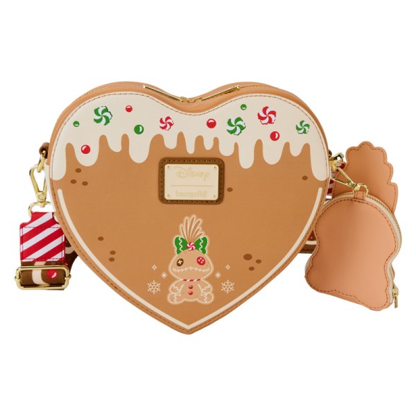 Stitch geurende Angel & Stitch peperkoek hart Schoudedtas met muntzakje - DISNEY LOUNGEFLY