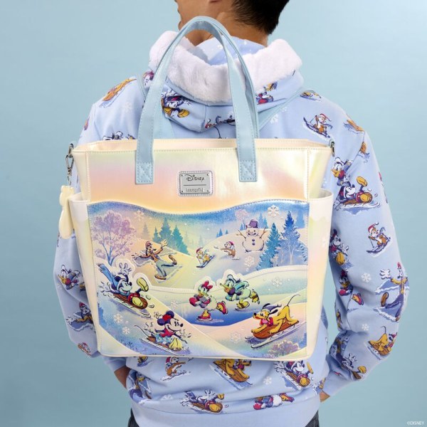 Mickey & Friends Winter Wonderland Scene convertible Rugzak en Shopper - DISNEY LOUNGEFLY