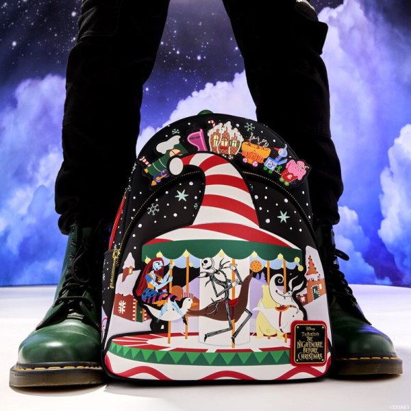 Candy Cane Carousel Glow Mini Rugzak - DISNEY LOUNGEFLY The Nightmare Before Christmas