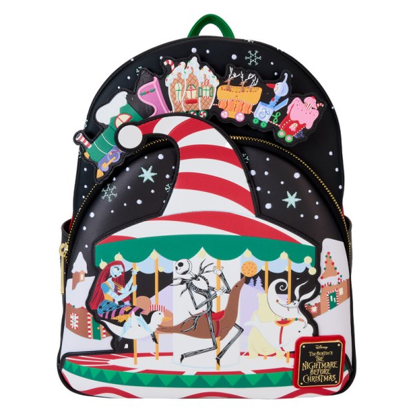 Candy Cane Carousel Glow Mini Rugzak - DISNEY LOUNGEFLY The Nightmare Before Christmas