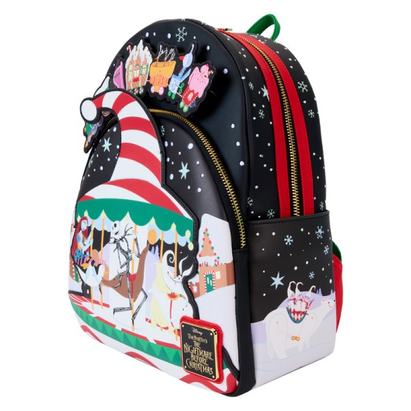 Candy Cane Carousel Glow Mini Rugzak - DISNEY LOUNGEFLY The Nightmare Before Christmas