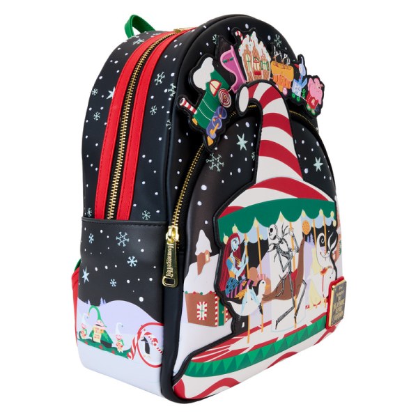 Candy Cane Carousel Glow Mini Rugzak - DISNEY LOUNGEFLY The Nightmare Before Christmas