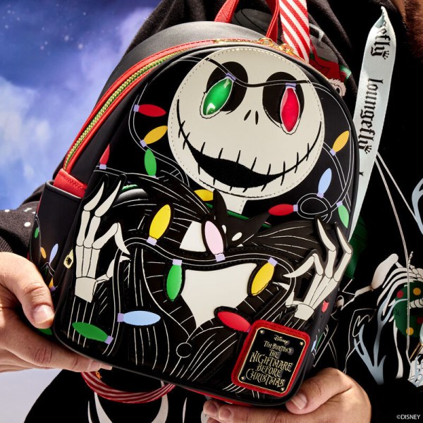 Jack Wrapped In Lights Light Up Glow Mini Rugzak - DISNEY LOUNGEFLY The Nightmare Before Christmas