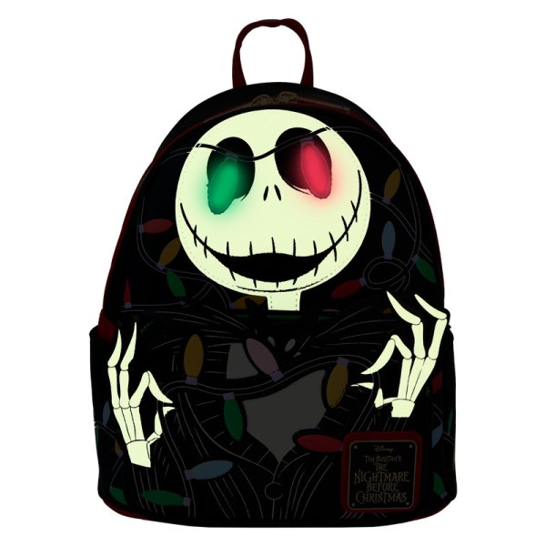 Jack Wrapped In Lights Light Up Glow Mini Rugzak - DISNEY LOUNGEFLY The Nightmare Before Christmas