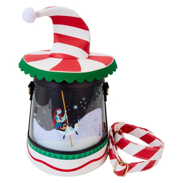 Candy Cane Carousel Spinning Figure Schoudedtas - DISNEY LOUNGEFLY The Nightmare Before Christmas