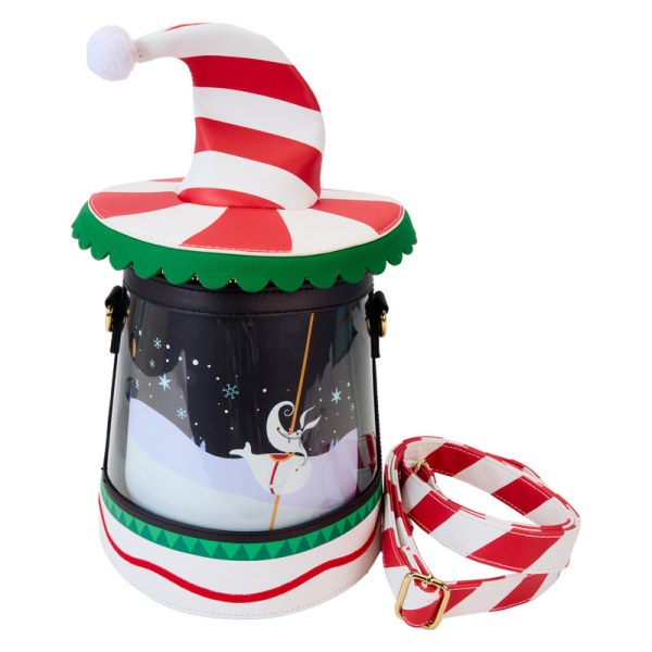 Candy Cane Carousel Spinning Figure Schoudedtas - DISNEY LOUNGEFLY The Nightmare Before Christmas