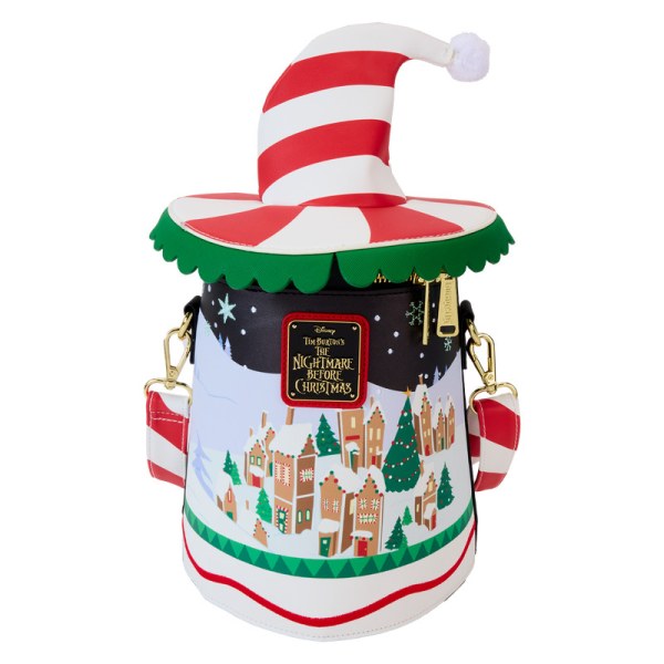Candy Cane Carousel Spinning Figure Schoudedtas - DISNEY LOUNGEFLY The Nightmare Before Christmas