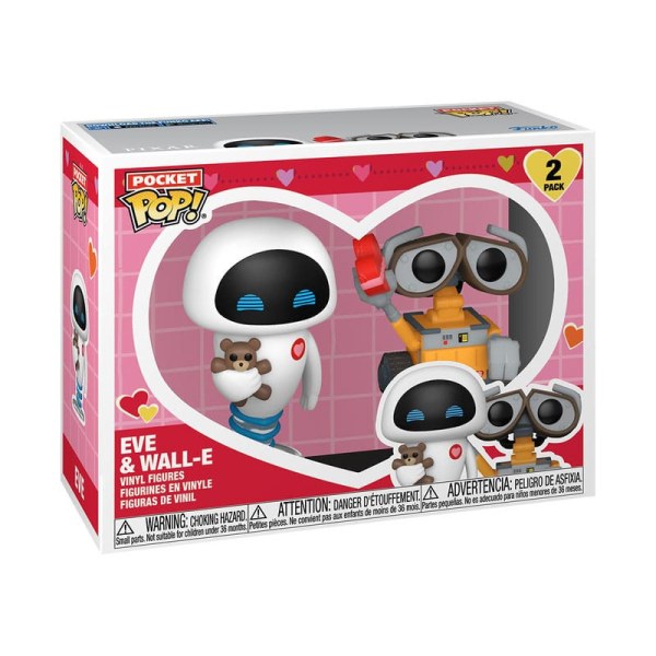 Wall-E pack 2 Pocket POP beeldjes! Vinyl Valentines 4 cm