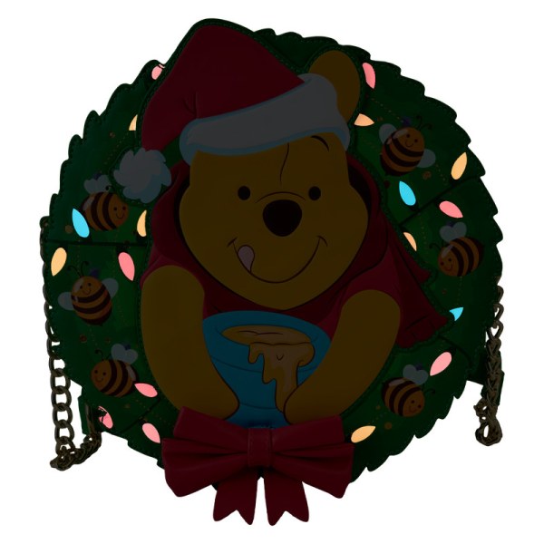 Stuck In Wreath Glow Schoudedtas - DISNEY LOUNGEFLY Winnie De Poeh