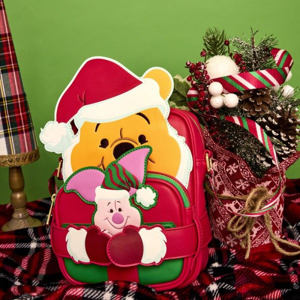 Santa Winnie & Piglet cosplay Schoudedtas met muntzakje - DISNEY LOUNGEFLY Winnie De Poeh