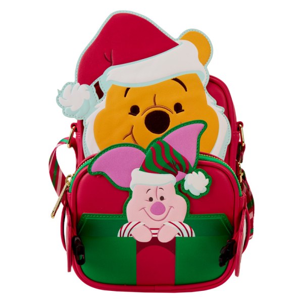 Santa Winnie & Piglet cosplay Schoudedtas met muntzakje - DISNEY LOUNGEFLY Winnie De Poeh