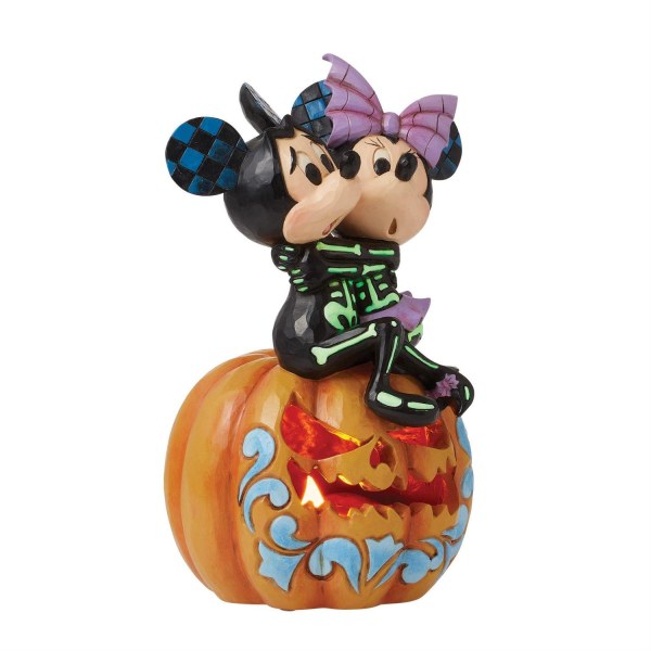 LED Pompoen Figuur Mickey en Minnie Skeletten - DISNEY TRADITIONS