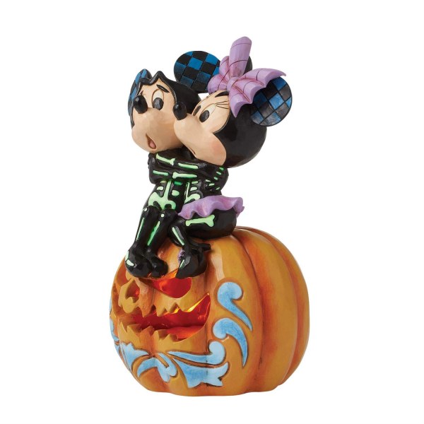 LED Pompoen Figuur Mickey en Minnie Skeletten - DISNEY TRADITIONS