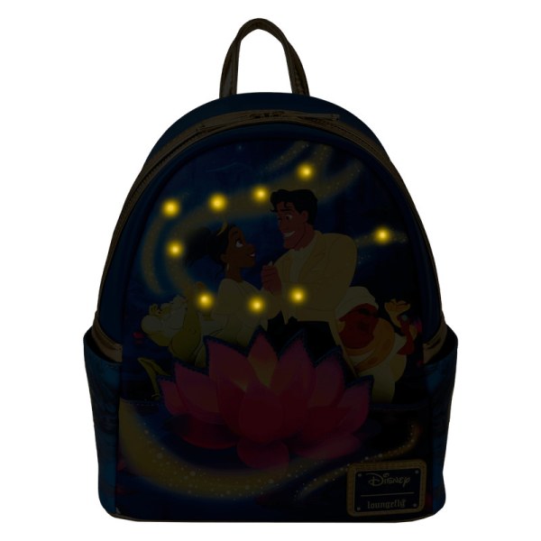 Tiana & Prins Naveen Glow Mini Rugzak - DISNEY LOUNGEFLY De Prinses en de Kikker 15e Jubileum