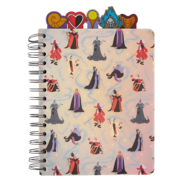 Iridescent spiraalvormig tabblad dagboek - DISNEY LOUNGEFLY Villains