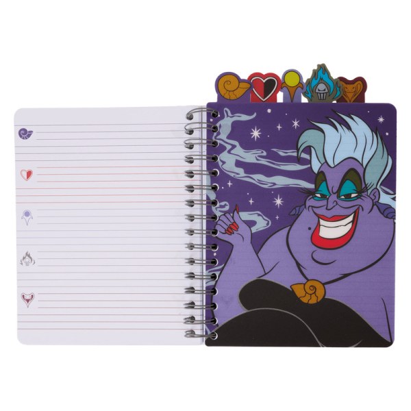 Iridescent spiraalvormig tabblad dagboek - DISNEY LOUNGEFLY Villains